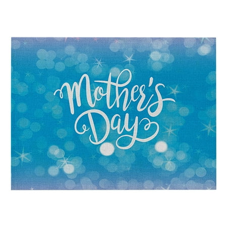 

Jmntiy Mother s Day Cotton And Linen Placemat Love Series Non-slip Insulation Pad Clearance