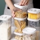 thumbnail image 4 of Naiovety Cajas de almacenamiento para varios cereales con interruptor giratorio Cajas de conservación de latas de cereales varios Tanques de Organizadores de utensilios de cocina tamaño grande 2000ml, 4 of 6