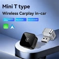 thumbnail image 2 of Adaptador Inalámbrico 2 en 1 para Coche con CarPlay y para Android AUTO, WiFi y Bluetooth, Smart AI Box, CarPlay con Cable A CarPlay Inalámbrico, Color Negro., 2 of 8