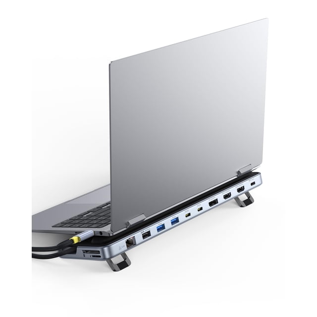Base de acoplamiento Baseus 12 en 1 para computadora portátil 4K con triple pantalla PD100W