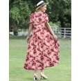 thumbnail image 4 of Vestido YESNO para mujer, casual, holgado, bohemio, floral, maxi S, 4 of 6