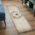 thumbnail image 3 of Spring Daisy 2'x6' Runner Rugs for Hallway Kitchen Bedside Non Slip, Pink Flowers Wreath Leaves Farmhouse Vintage Entryway Rug Runners with Rubber Backing, Long Carpet Runner for Laundry Room, 3 of 8