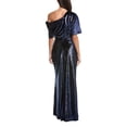 thumbnail image 2 of Amsale womens  One-Shoulder Velvet Gown, 6, Blue, 2 of 3