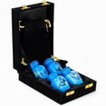 thumbnail image 2 of Keepsake Urns Small for Human Ashes Set of 4 | Mini Funeral Cremation Pot with Velvet Box | Cremated Remains Storage Container & Box (Capri Blue), 2 of 6