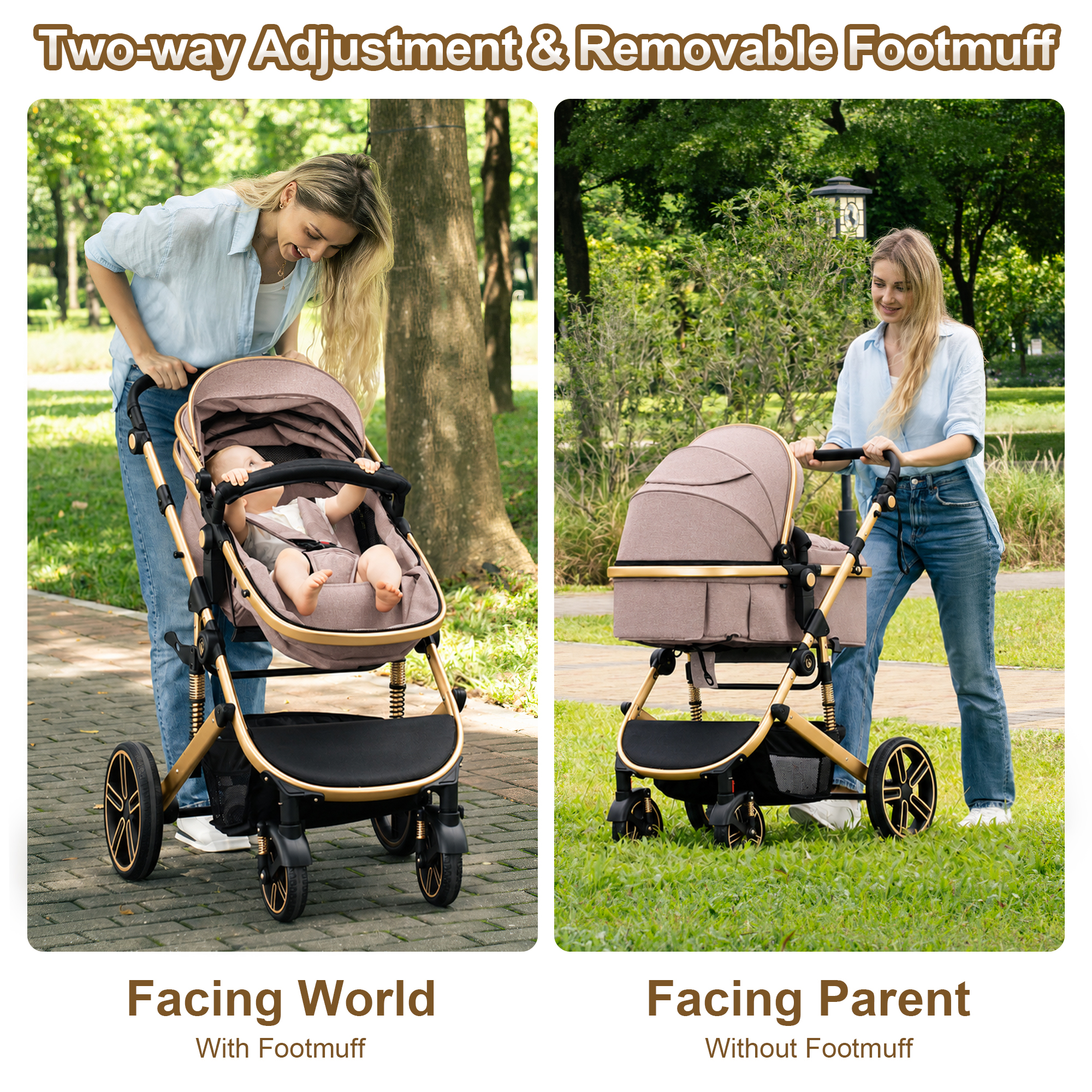 Vomeast Reversible Foldable Baby Stroller photo 2