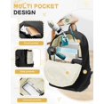 thumbnail image 4 of Mochila escolar BJLFS, pequeña, negra, impermeable, 24 litros, para niñas y mujeres, 4 of 8