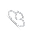 thumbnail image 4 of Classic Open Shield Crest Ring .925 Sterling Silver Band Jewelry Female Male Unisex Size 8, 4 of 4