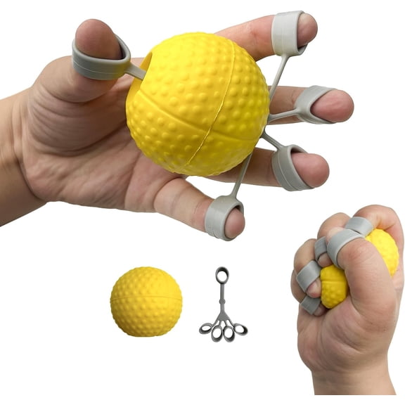 ABCISI Hand Exercise Ball, Squeeze Ball for Hand Therapy, Finger Extension Exerciser, Finger and Wrist Strengthener, Hand Grip Strengthener for Elderly,Weak Hand,Arthritis,Stroke,Carpal Tunnel, 20LB