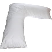 Deluxe Comfort "L" Side Sleeper Body Pillow (36" x 24") – Prenatal Pregnancy Pillow – Unique L-Shaped Design – Superior Comfort – Body Pillow, White