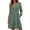 Green, variant on Yangnuo Womens Crew Neck Long Sleeve Tiered Ruffle Solid Mini Dress With Pockets Casual Swing Dress