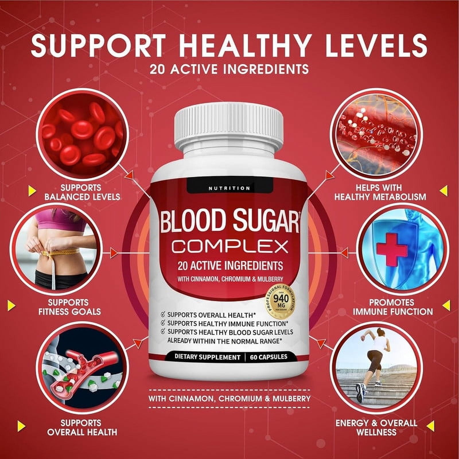 Blood Sugar Complex toplux,30 Counts - Walmart.com