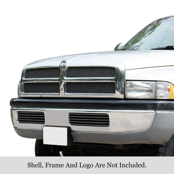 APS Horizontal Grille Stainless Steel 1994-2001 Dodge Ram, 8" x 6"