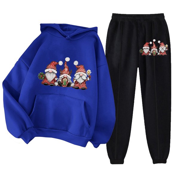 Puntoco Sudadera con Capucha para Mujer Sudadera con Bolsillo De Manga Larga Conjunto De Sudadera Estampada con Pantalones De Moda para Mujer Puntoco Puntoco-7266