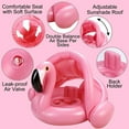 thumbnail image 3 of Baby Flamingo Float with Canopy Adjustable and Removable Sun Shade Inflatable, 3 of 4