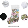 thumbnail image 3 of Coolnut 17.7 Inch Christmas Stockings, 1 PCS Butterflies and Flowers Presonalized Large Stocking Sock for Family Holiday Xmas Party Decorations, 3 of 7
