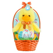 Megatoys Plush Animal with Taffy Candy Easter Basket Gift Set