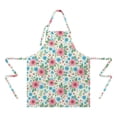thumbnail image 2 of Pioneer Flower Floral Print Pattern Apron for Women and Men, Cotton Linen Waterproof with Pockets, Adjustable, 33x27 Inch for Kitchen, Gardening, BBQ, Salon, 2 of 6