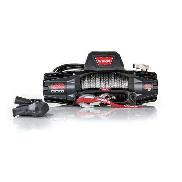 Conquer Any Off-Road Challenge with Warn VR12-S Winch | 12000 Pound Pull, 90ft Rope, Black Tactical Look
