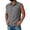 Gray, variant on Men's Sleeveless Button-Up Shirts with Collar and Chest Pocket for Guys Who Love to Feel Cool from Morning Walks to Evening Beach Parties Navy M