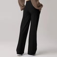 thumbnail image 5 of ClodeEU High Stretch Wide Leg Pants for Women ,Soft Comfy Casual Yoga Pants with Pockets Black,Womens Plus M, 5 of 9