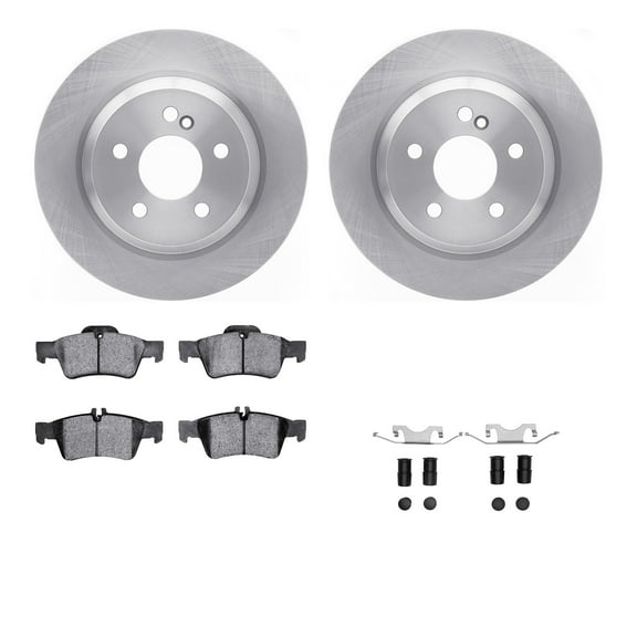 Dynamic Friction Company Rear Brake Rotors with 5000 Advanced Brake Pads includes Hardware 6512-63364