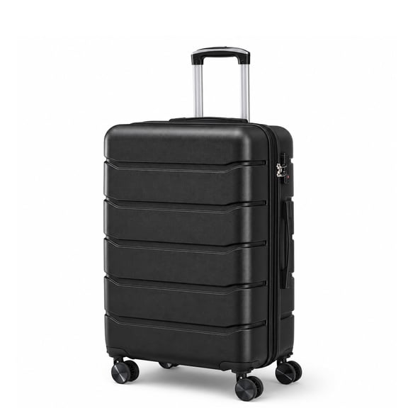 Edx 20 Inch Hardside Luggage, Expandable Rolling Luggage with TSA Lock and Spinner Wheels, Black