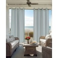 thumbnail image 4 of Blue Striped Blackout Curtains 84 Inches Long for Bedroom, Blue White Stripes Farmhouse Thermal Insulated Room Darkening Black Out Window Curtain Panels Grommet Drapes for Living Room, 4 of 8