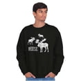 thumbnail image 4 of Funny Meese Moose Animal Humor Sweatshirt for Men or Women Brisco Brands S, 4 of 6