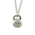 thumbnail image 2 of Men's Antique Finish Kettlebell Necklace-Psalm 28:7 by Shields of Strength, 2 of 3