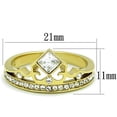 thumbnail image 2 of Luxe Jewelry Designs Women's Stainless Steel Engagement with AAA Grade Cubic Zirconia in Clear -, 2 of 4