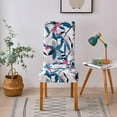 thumbnail image 3 of Dining Room Chair Covers Set of 6,Printed Pattern Parsons Chair Slipcovers Removable Washable Kitchen Seat Dining Chairs Protector Cover for Home or Party, 3 of 6