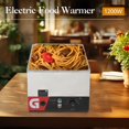 thumbnail image 4 of AKDSteel Commercial Portable Steam Table Food Warmer, 24QT Stainless Steel Electric Food Heater with Temperature Controller, Dry Burn Protection & Drain Faucet, 120V 1200W**, 4 of 7