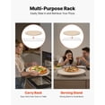 thumbnail image 5 of Pizza Stone, 16 in Round Pizza Stone, 0.67" Thick Extra Large Baking-Stone with Rack Stand, 1450°F Heat-Resistant Cooking Stones, for Kitchen Oven, Baking Pizzas, BBQ Grill, 5 of 7