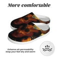 thumbnail image 6 of Fotbe Starry Night Cat Guitarist Pattern Women's Fuzzy Curly Fur Memory Foam Loafer Slippers Indoor Outdoor Slippers Winter Home Shoes-37/38, 6 of 7