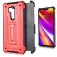 thumbnail image 2 of For 6.1" LG G7 ThinQ/G710 ST3 Belt Clip Hybrid TPU Holster Kickstand Protector Phone Case Red, 2 of 3