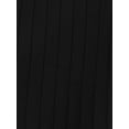 thumbnail image 5 of INSPIRE CHIC Women's Ribbed Knit Dress Crew Neck Pleated Lantern Sleeve Midi A-line Dresses S Black, 5 of 6