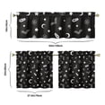 thumbnail image 6 of Halloween Tier Curtains 3PC Set - Vintage Spooky Cute Ghost Pumpkin Skull Print Kitchen Window Treatment Panels, 6 of 6