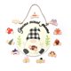 thumbnail image 1 of Cateissary Colgadores de pared de Navidad Festival Accesorios de vacaciones de doble cara DIY Colgante de Colgante Entrada Casa de campo Kits de decoración para fiestas estilo muñeca sentada, 1 of 6