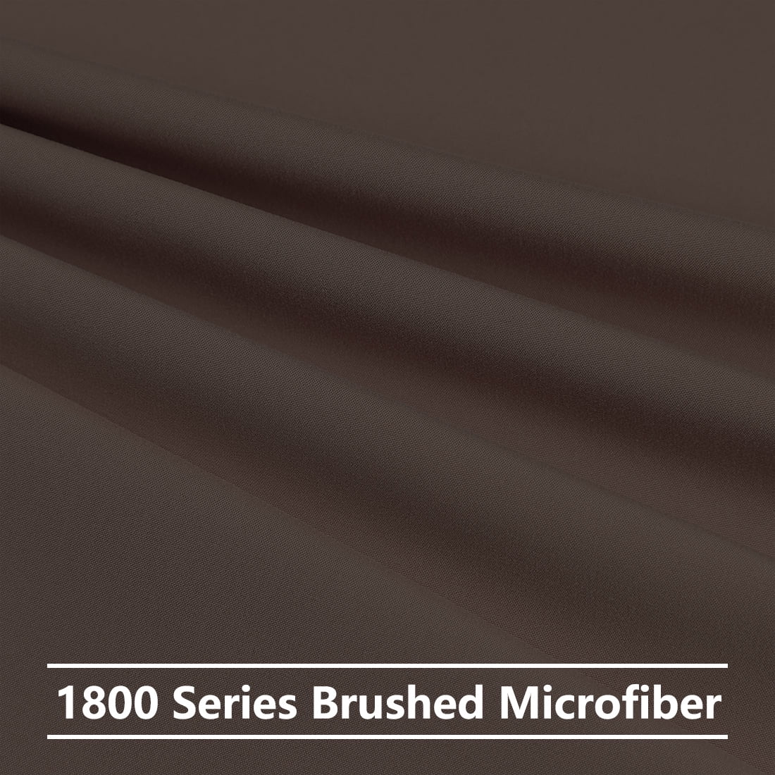 Unique Bargains 2-Piece 1800D Microfiber Solid Pillowcases Brown Queen