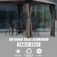thumbnail image 3 of FDW Table Chairs Chat Weather Resistant Wrought Iron Furniture Outdoor Dining Set Patio, Bronze, 3 of 7
