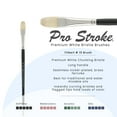 thumbnail image 2 of Creative Mark Pro Stroke Premium White Chungking Hog Bristle Artist Paint Brush - Filbert # 10 - Natural Bristle Brush w/ Great Control Suitable for Oils, Watercolors, Acrylics, Alkyds, Caseins, 2 of 7