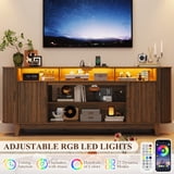 Blotout 81'' LED TV Stand with Power Outlet for 85/90''TV, Modern ...