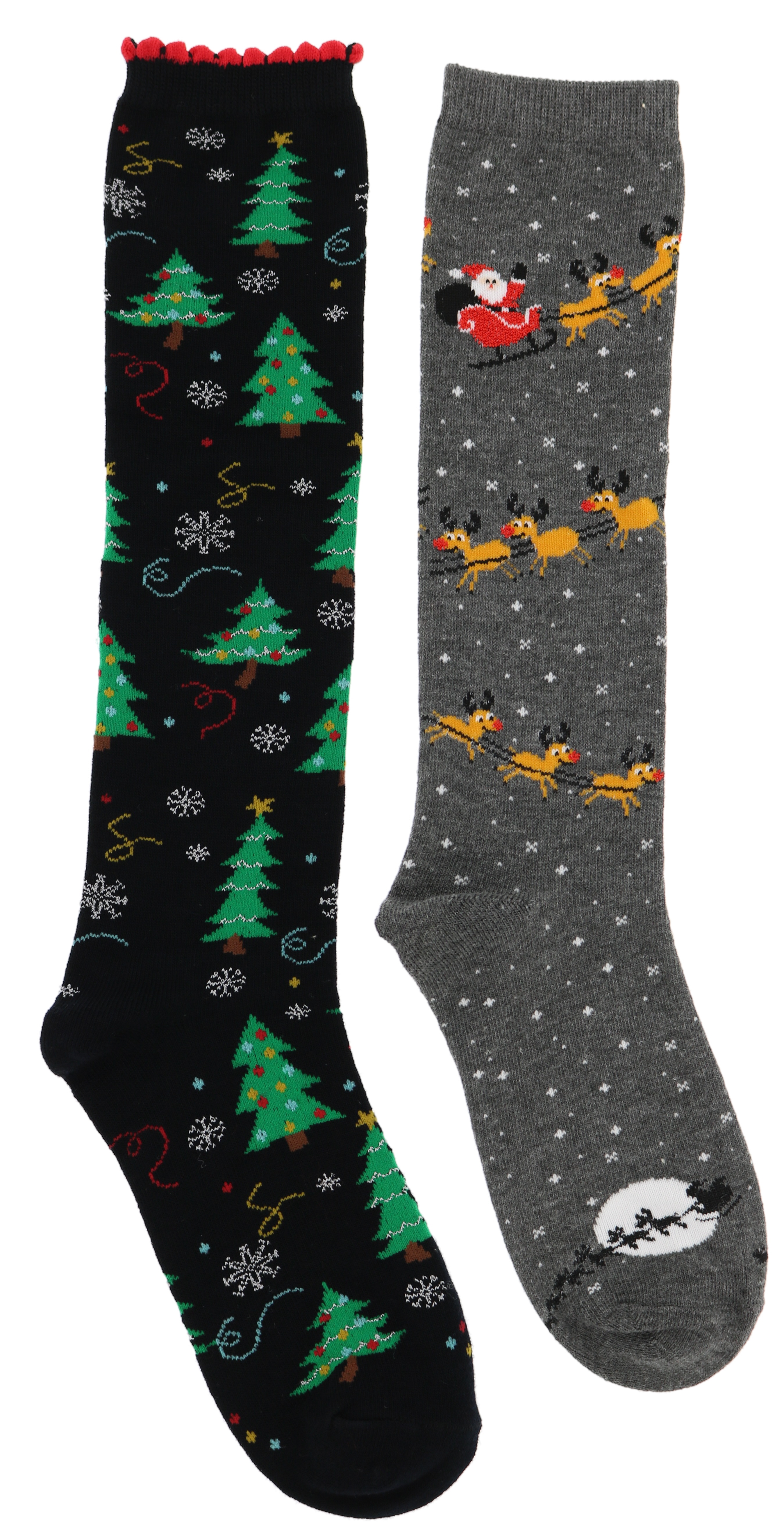 Davco Davco Women's Christmas Knee High Socks (2Pr) (Santa in Flight