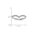 thumbnail image 5 of Solid 14k White Gold Diamond V Ring (1.5mm) (1/6ct.) - Size 9, 5 of 5