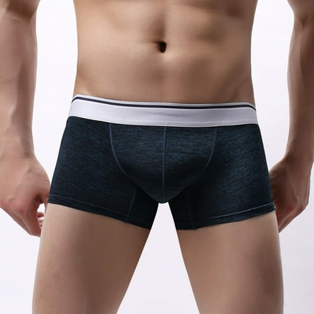 

Men Ice Silk Boxer Briefs Pouch Underwear Shorts Trunks Sports Underpants