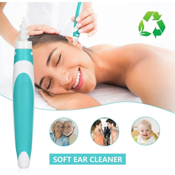 Nettoyant pour les oreilles, élimination du cérumen, Massage en spirale à  360 °, ensemble d'outils de sélection d'oreille avec 16 embouts de