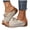 Beige, variant on Women's Wide Width Wedge Sandals Platform Slip On Dress Slides Open Toe Comfortable Non Slip Walking Beach Sandal Beige Size 9
