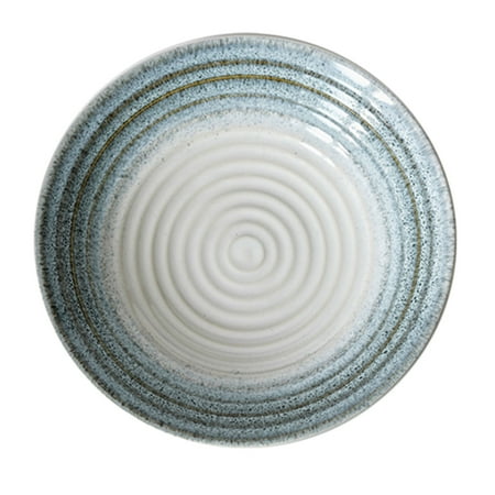 

Qeeadeea Large Ceramic Salad Bowl 40oz Stackable Pasta Bowl Salad Plate For Dinner-Gradient blue-25cm