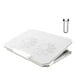 thumbnail image 2 of Base de enfriamiento para computadora portátil con dos ventiladores, accesorios livianos, altura ajustable Blanco, 2 of 9