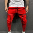 thumbnail image 2 of Outfmvch Cargo Pants For Men, Sweatpants, Sweatpants For Men, Men'S Pants, Work Pants For Men, Mens Cargo Pants Z-Red Xl, 2 of 6